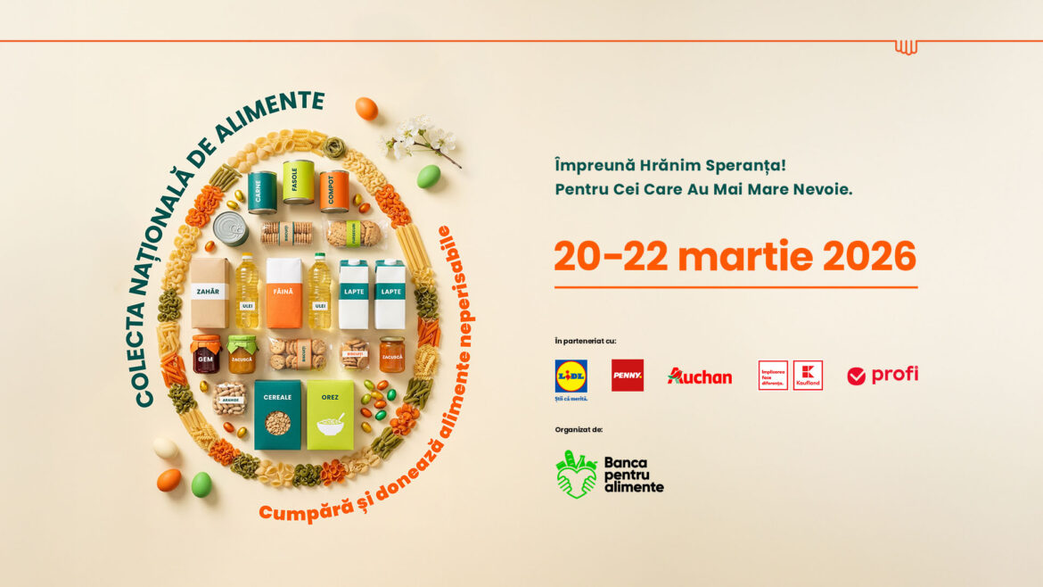 “Colecta Națională de Alimente”, 20 – 22 martie, simultan în 1.154 de magazine din întreaga țară